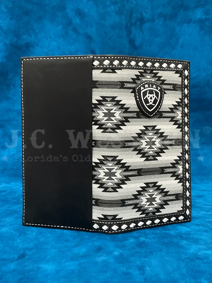Ariat A3558801 Mens Diamond Lacing Southwestern Rodeo Wallet Black