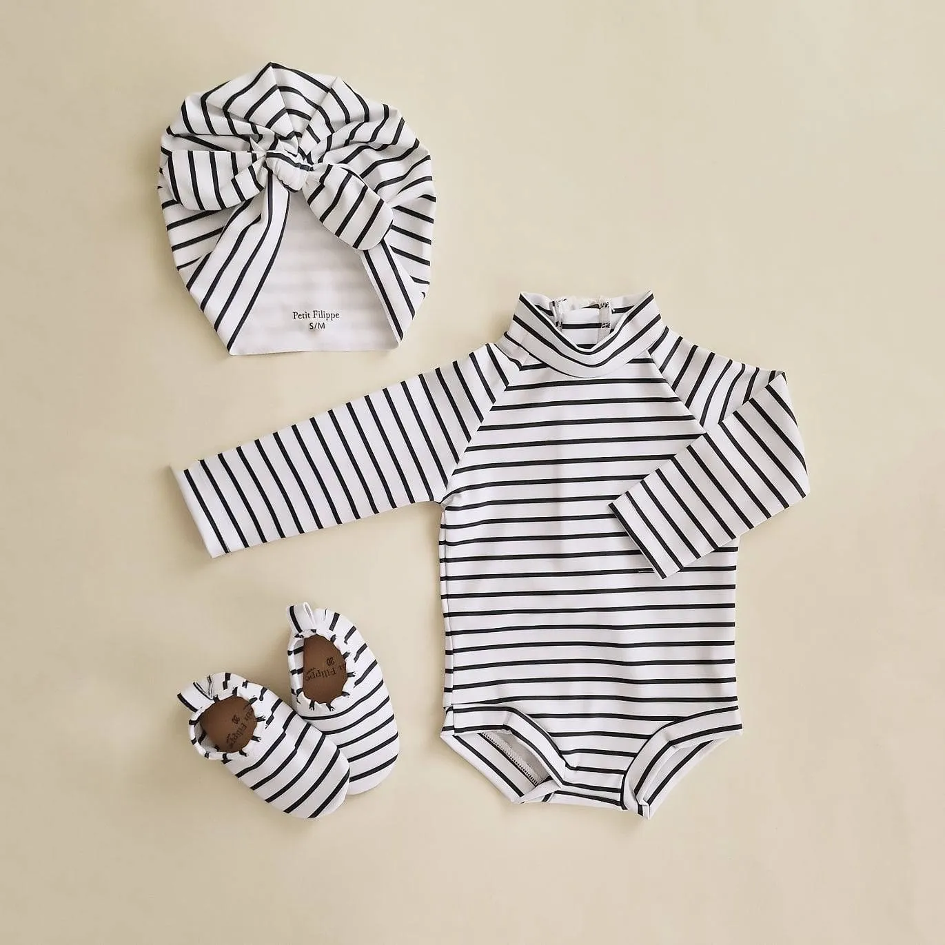 Baby Swim Turban - UPF50  - Breton Stripes