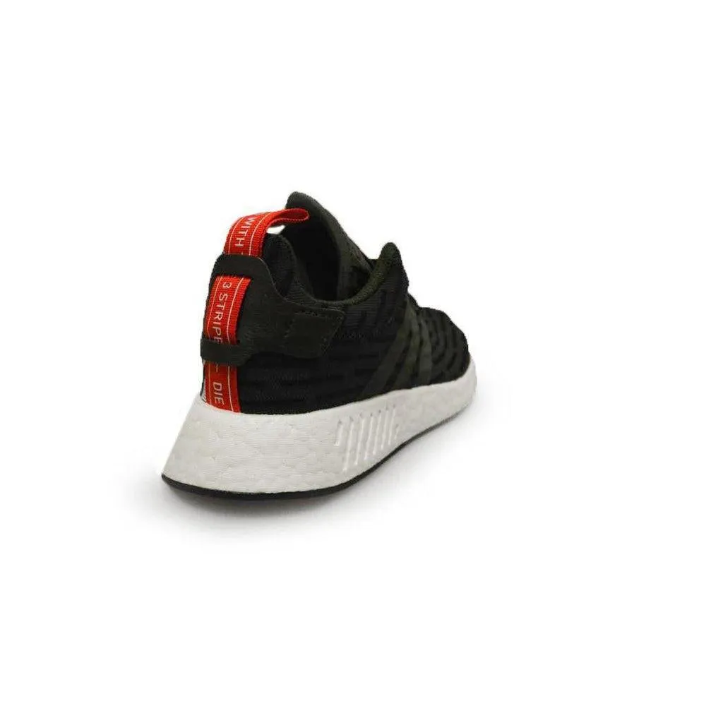 Mens Adidas NMD_R2   - BY2500 - Green White Red Trainers