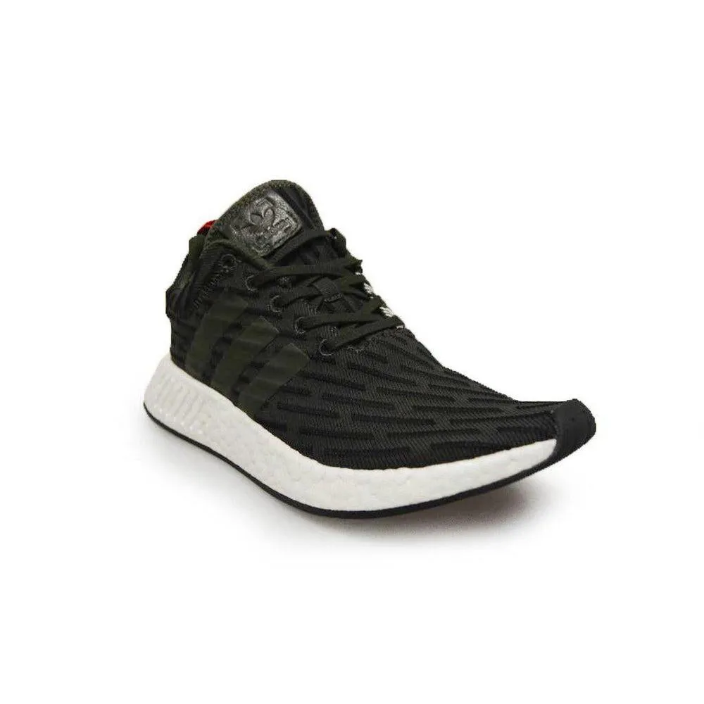 Mens Adidas NMD_R2   - BY2500 - Green White Red Trainers