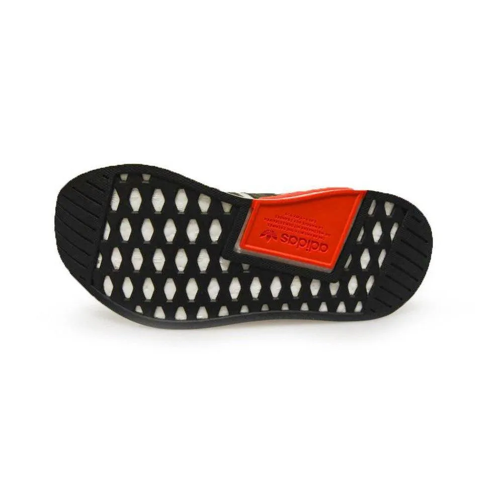 Mens Adidas NMD_R2   - BY2500 - Green White Red Trainers