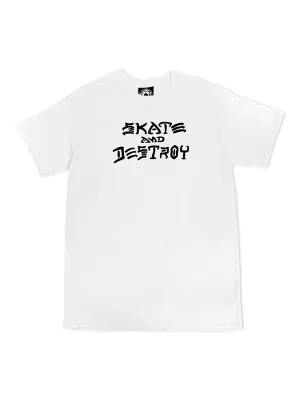 Skate And Destroy Tee: White