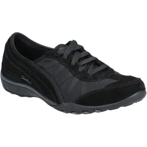 Skechers Breathe-Easy-Weekend Wishes Suede & Mesh Lace Up Trainer