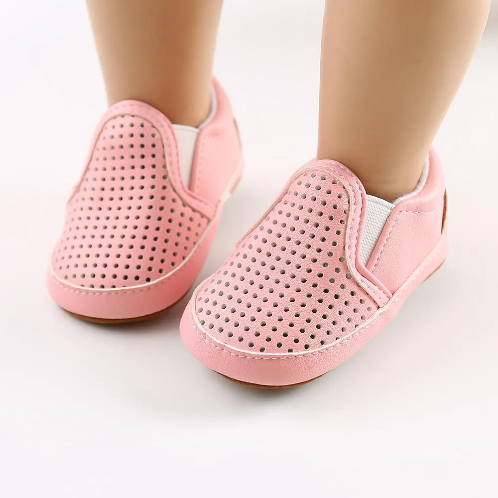 Unisex Hollow Out Slip-on Soft Solid Flats Baby Shoes Wholesale