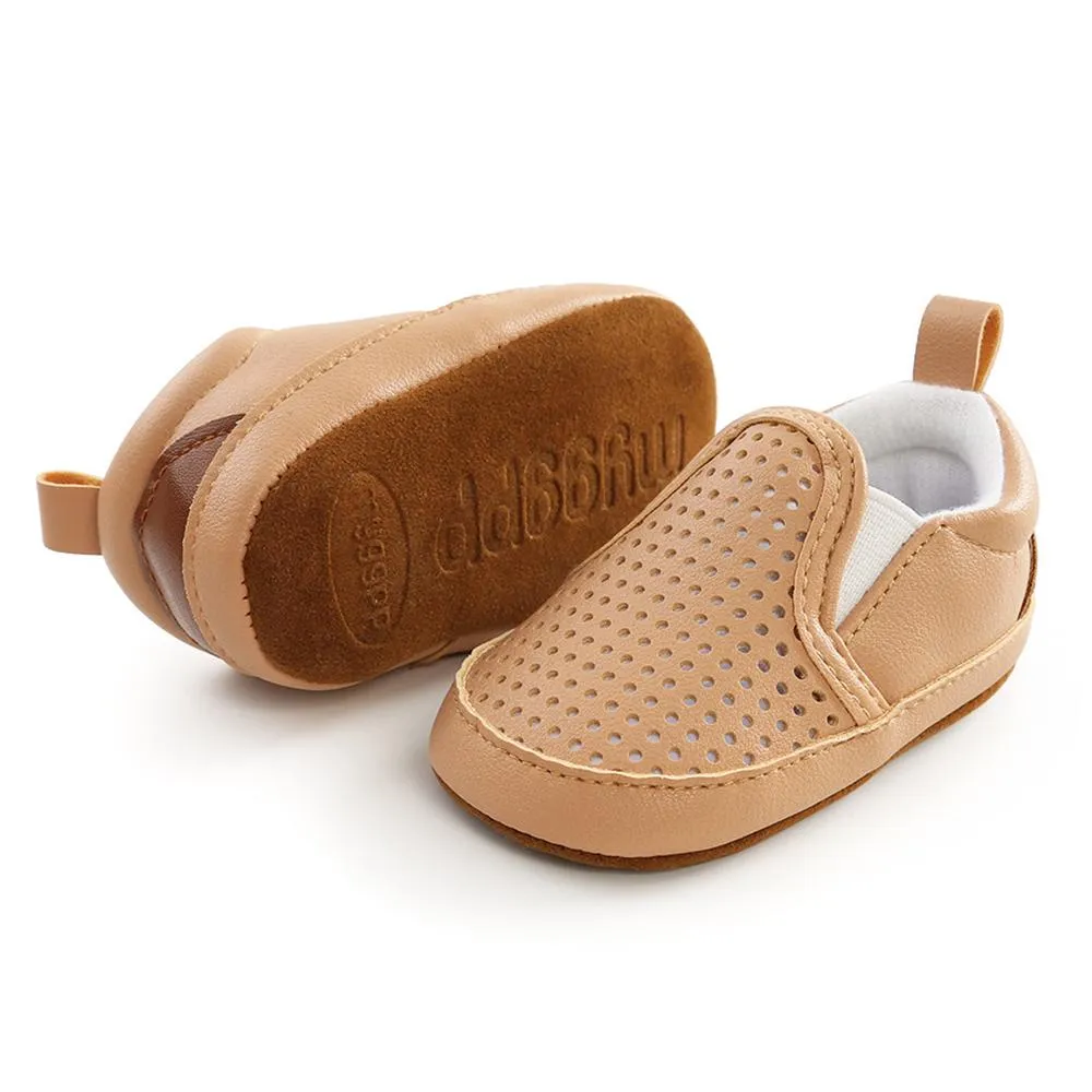 Unisex Hollow Out Slip-on Soft Solid Flats Baby Shoes Wholesale