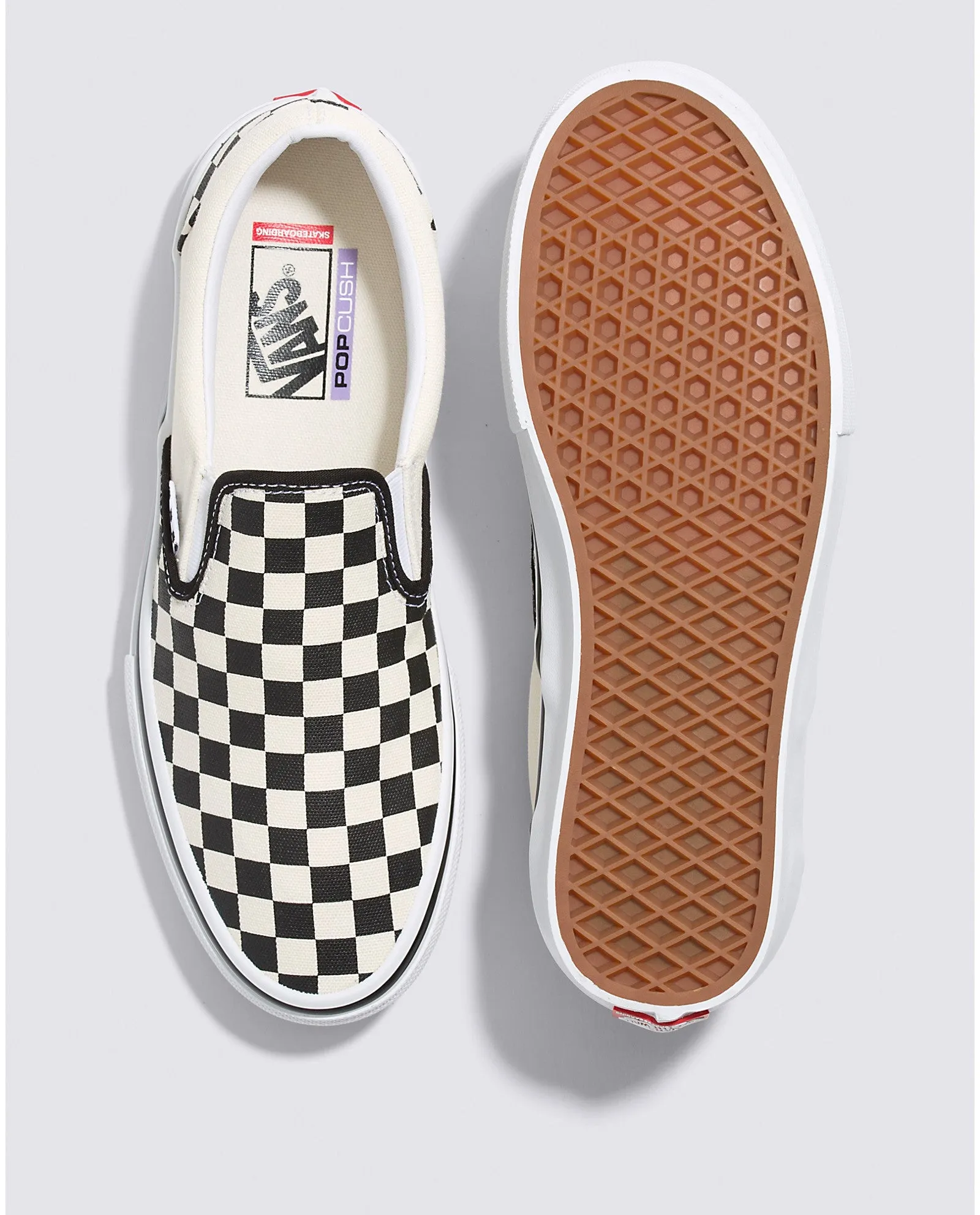 Vans Skate Slip-On Checkerboard Skateboard Shoe - Black/Off White